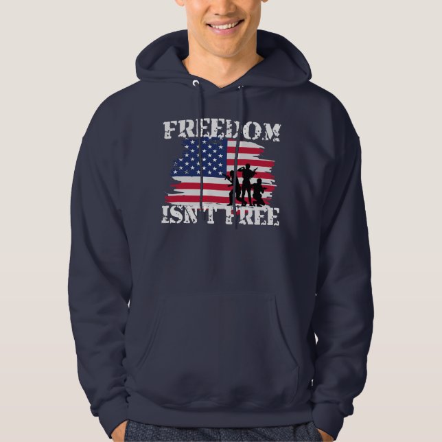 Veste À Capuche 4 juillet liberté n'est pas le drapeau américain l (Devant)