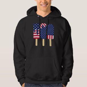 Veste À Capuche 4 juillet Popsicle Patriotic American Flag Memor