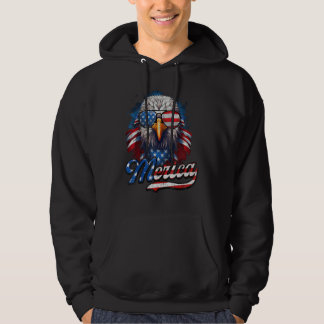 Veste À Capuche 4th of July Merica Eagle USA Flag American Indepen