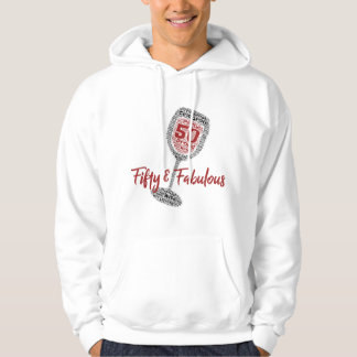 Veste À Capuche 50 & Fabulous 50th Birthday Wine Glass Shirt for W