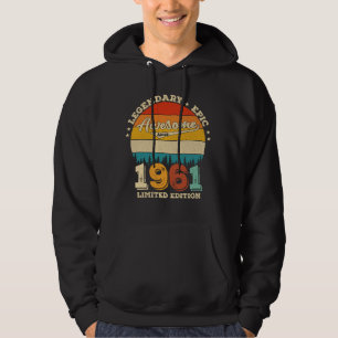 Veste À Capuche 64 ans Anniversaire 1961 merveilleux 64e anniversa
