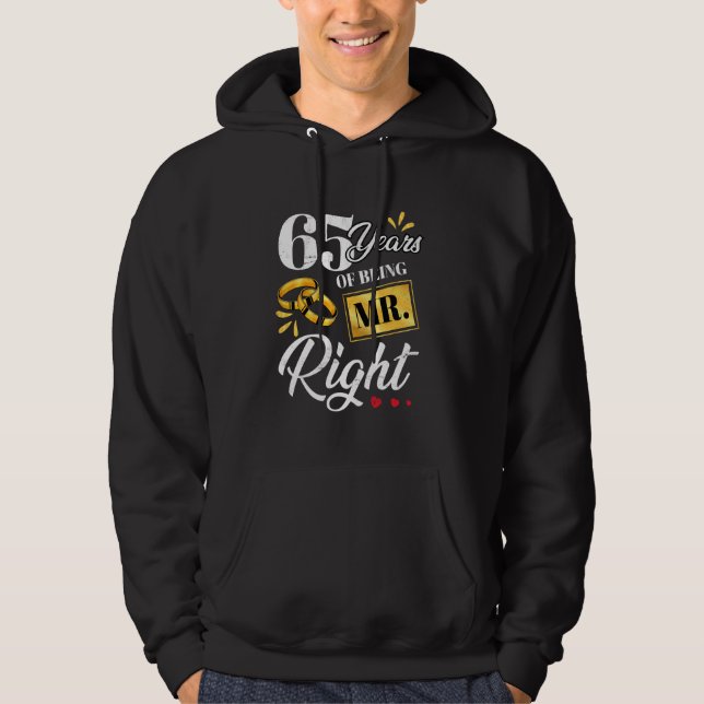 Veste À Capuche 65 Ans D'Être M. Right Funny Couple Mariage A (Devant)