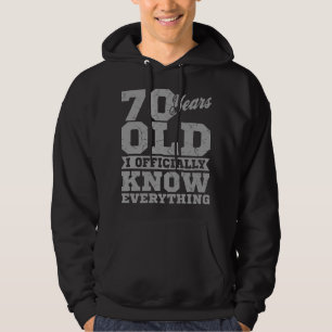 Veste À Capuche 70 ANS Âgé 70 Anniversaire Cadeau Papa sait tout