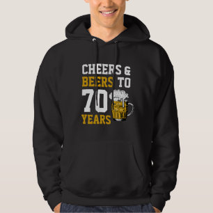 Veste À Capuche 70e anniversaire Cheers & Bières à 70 ans drôle