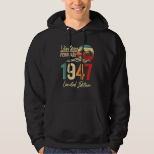 Veste À Capuche 76 ans Vintage février 1947 76e anniversaire Me