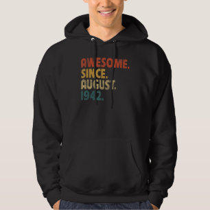 Veste À Capuche 80 ans Awesome depuis août 1942 80e anniversaire