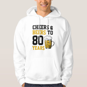 Veste À Capuche 80e anniversaire Cheers & Bières à 80 ans