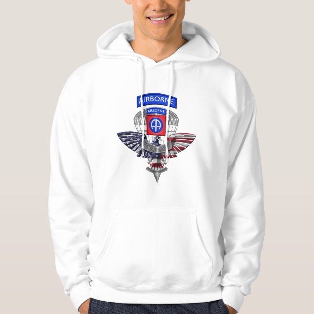 Veste À Capuche 82e division aéroportée "Ancien combattant de l'ai (Devant)