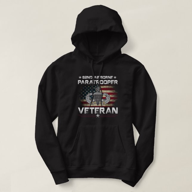 Veste À Capuche 82e vétéran des parachutistes aéroportés (Design devant)