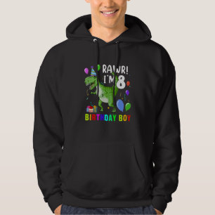 Veste À Capuche 8 Ans 8ème anniversaire garçon Rex Dinosaur