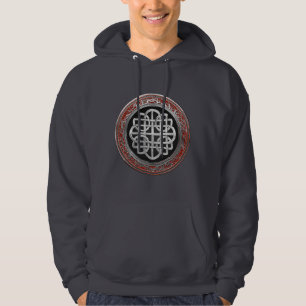 Veste À Capuche [900] Croix argentée celtique sacrée de noeud