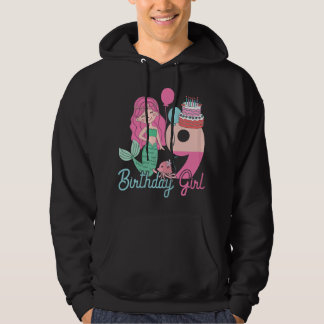 Veste À Capuche 9 Years Old Birthday Girl Gifts Mermaid 9th Birthd