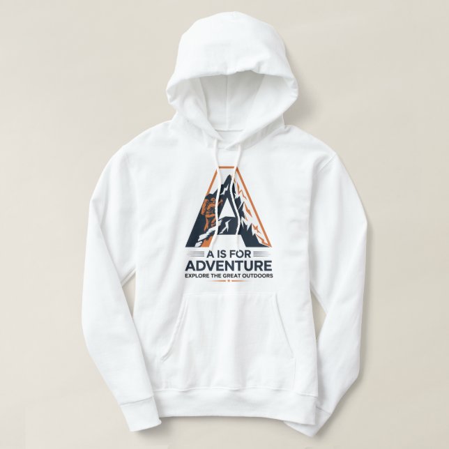 Veste À Capuche A pour l'aventure Randonnée Mountain Design (Design devant)