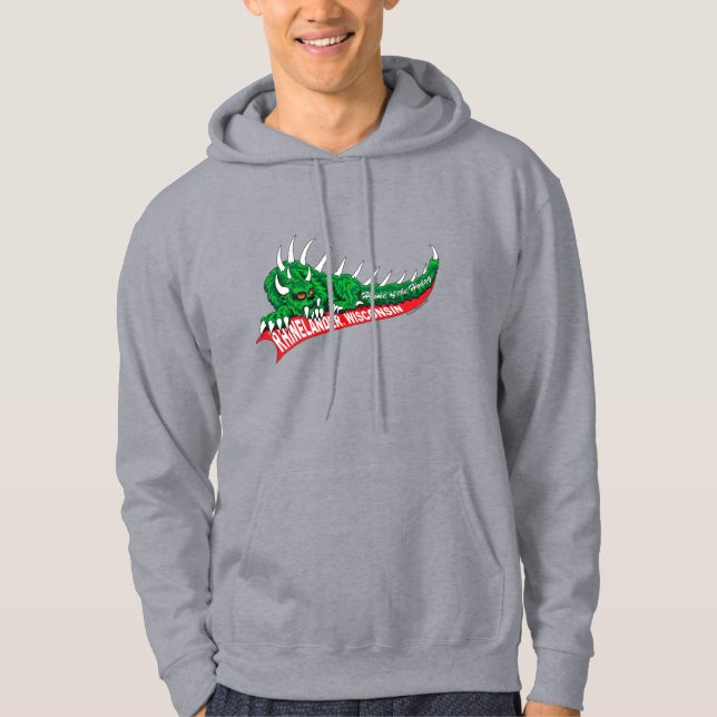 Veste À Capuche Accueil du Hodag Rhinelander Wisconsin (Devant)