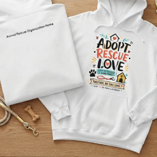 Veste À Capuche Adopter Sauver Amour Chien de Refuge