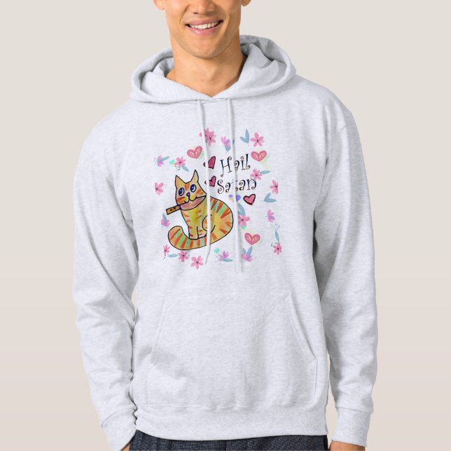 Veste À Capuche adorable chatte chatte mignonne mais sarcastique (Devant)