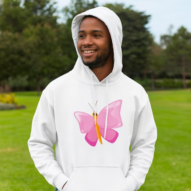 Veste À Capuche adorable Papillon de dessin rose (Créateur téléchargé)