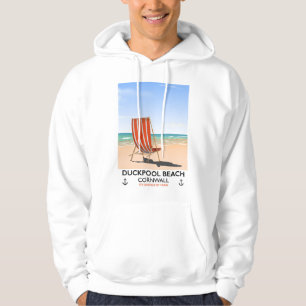 Veste À Capuche Affiche de voyage de Duckpool Beach Cornwall