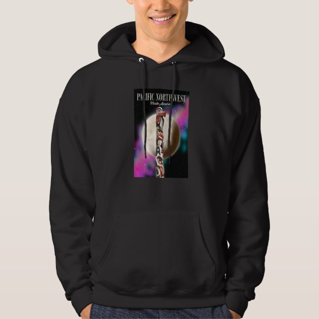 Veste À Capuche Affiche de voyage du Nord-Ouest du Pacifique (Devant)