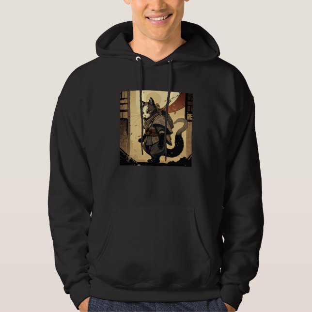 Veste À Capuche AI Generated Shinobi Cat (Devant)