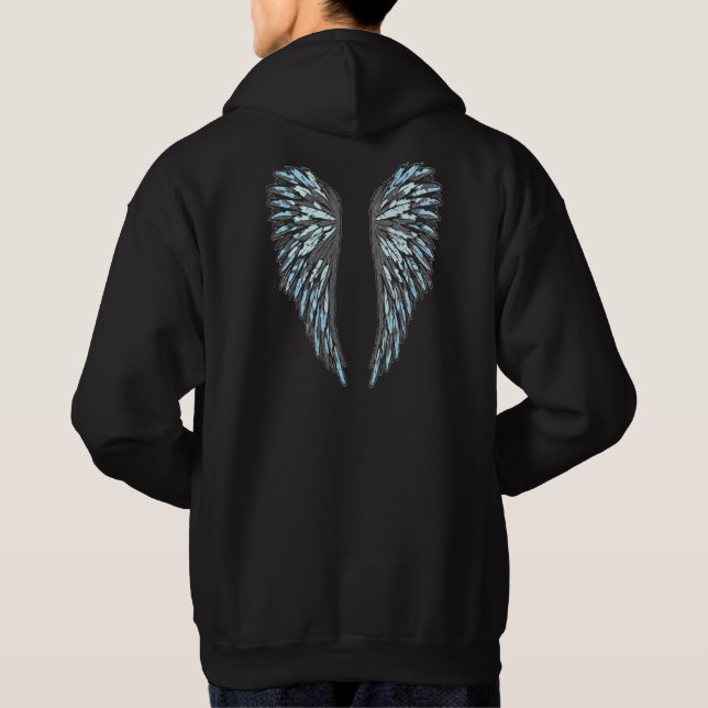 Veste À Capuche Ailes foncées d'ange (Dos)