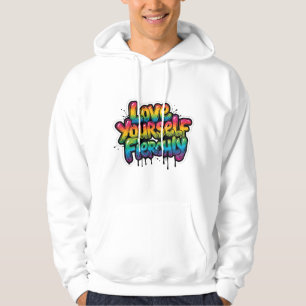 Veste À Capuche Aimez-Vous Fièrement – Citation Arc-en-Ciel LGBTQ+