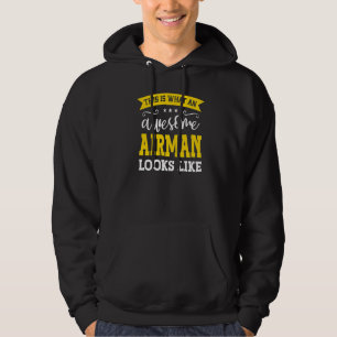 Veste À Capuche Airman Job Title Employee Funny Worker Profession