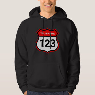 Veste À Capuche Ajouter un nom votre numéro Racing Identification