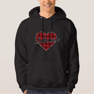 Veste À Capuche Alabama Buffalo Plaid Coeur Cosy Noël hiver