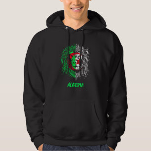 Veste À Capuche Algérie Lion Drapeau Algérien Algérie