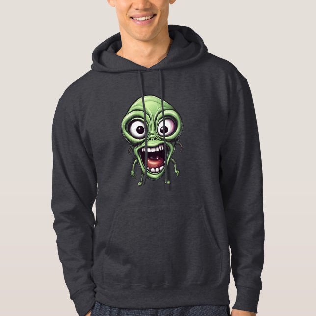 Veste À Capuche Alien fou drôle (Devant)