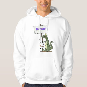 Veste À Capuche Aligator de crocodile drôle avec dessin animé
