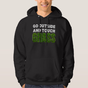 Veste À Capuche ALLER À L'EXTÉRIEUR DE TOUCH GRASS Humour drôle
