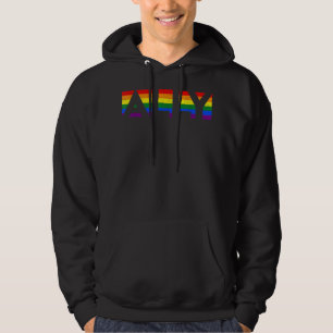 Veste À Capuche ALLY LGBTQ Rainbow Pride drapeau Lesbian Gay Vinta