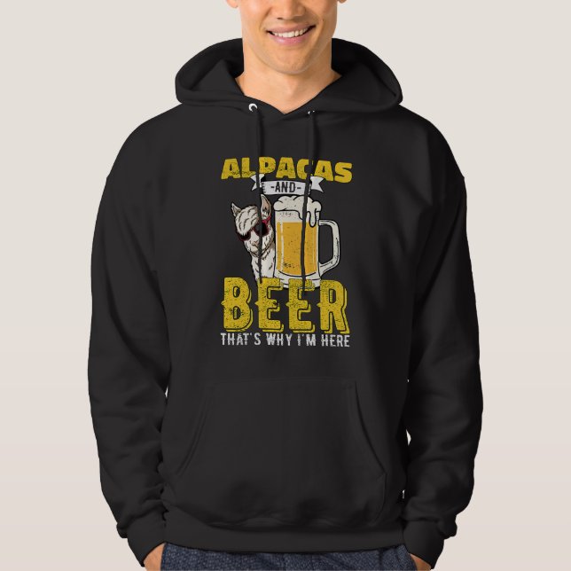 Veste À Capuche Alpacas beer alpaca alcohol (Devant)