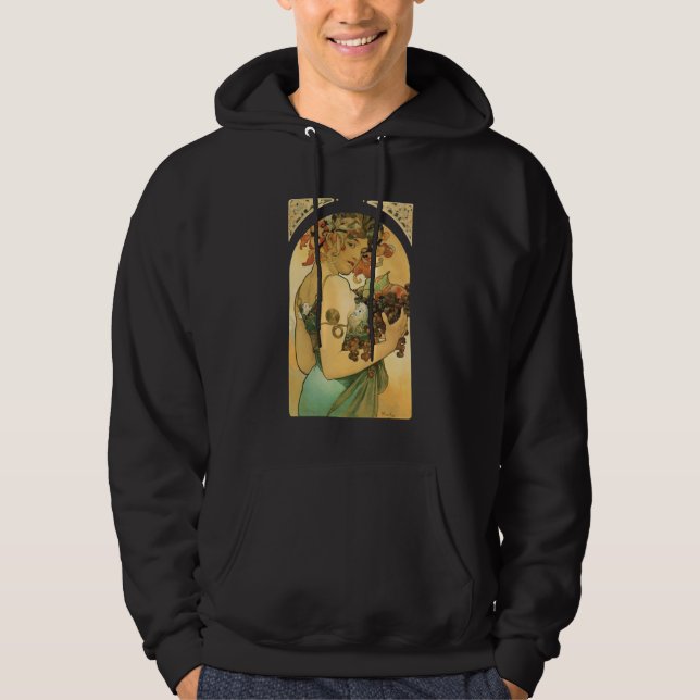 Veste À Capuche Alphonse Mucha ~ Fruit ( 1897 ) Art Nouveau (Devant)
