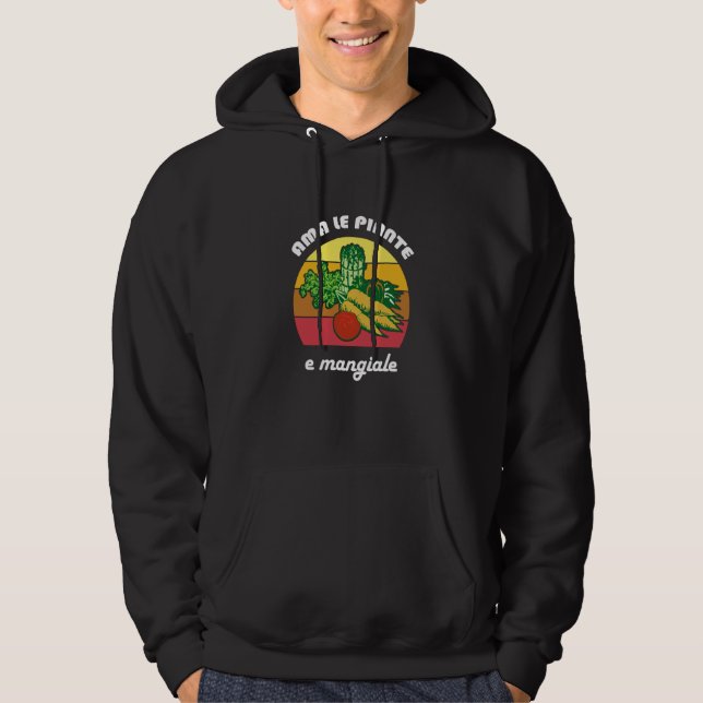 Veste À Capuche Ama le piante e mangiale Vegan Vegetarian Diet (Devant)