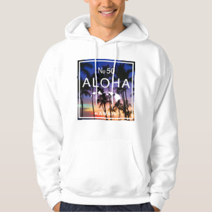 Veste À Capuche Ambiance de coucher de soleil hawaïen avec lueur d