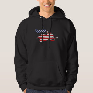 Veste À Capuche America flag snowmobile USA snow winter