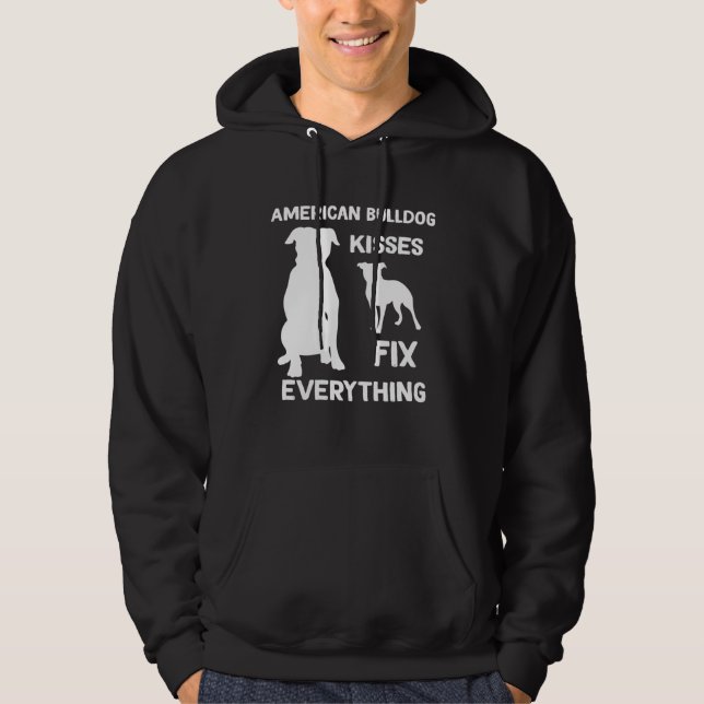 Veste À Capuche American bulldog kisses fix everything American bu (Devant)