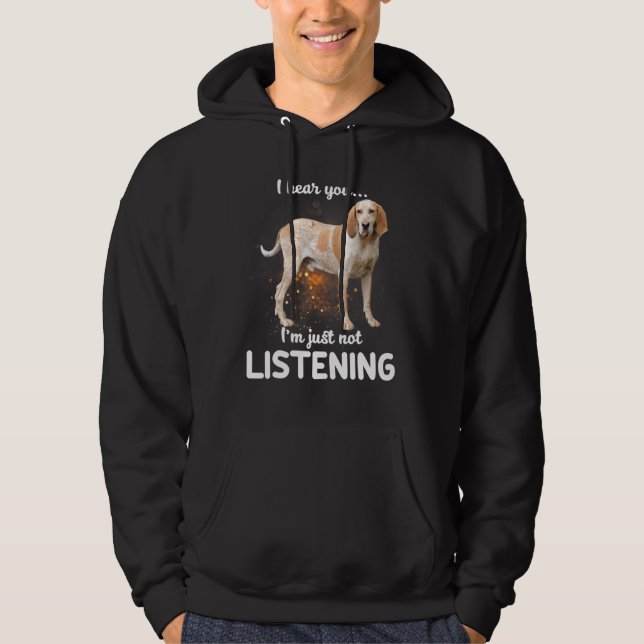 Veste À Capuche American English Coonhound Dog Je Vous Entends Ne  (Devant)