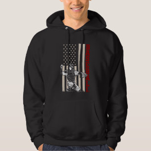 Veste À Capuche American Flag Baseball Capteur US Sportsman
