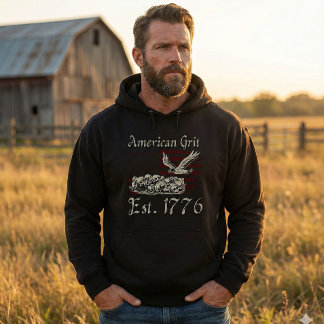 Veste À Capuche American Grit Est 1776 Crânes & Aigle Homme à capu