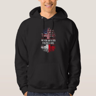Veste À Capuche American Grosse Avec Des Racines Maltaises Drapeau