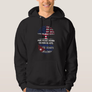 Veste À Capuche American Grosse Cuba Racines USA Cuba Ancêtre