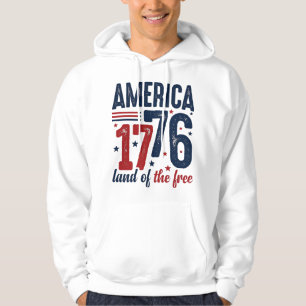 Veste À Capuche Amérique 1776 Terre de liberté Vintage Patriote Sh