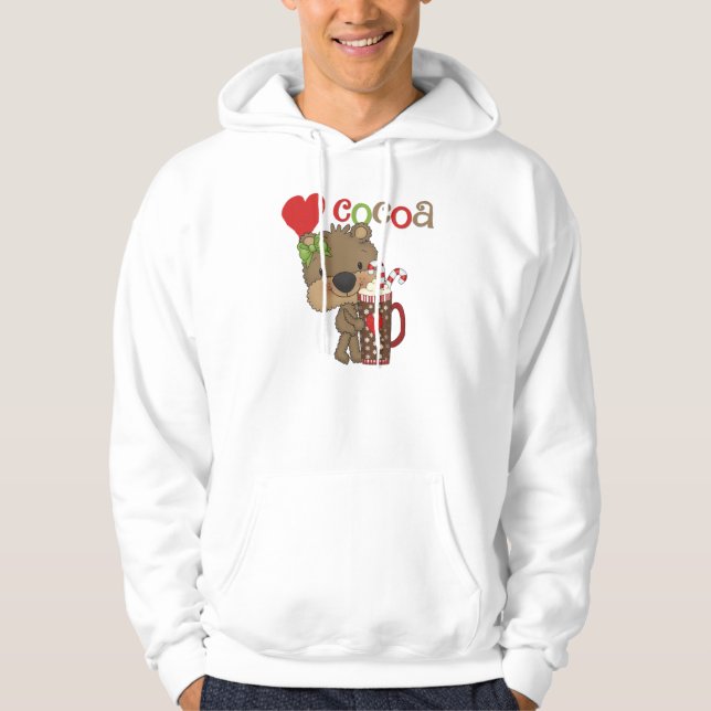 Veste À Capuche Amour de cacao d'ours de fille (Devant)