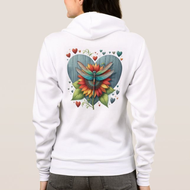 Veste À Capuche Amour de libellule (Dos)