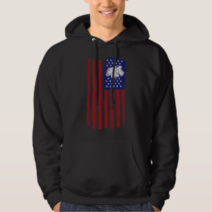 Veste À Capuche Amusante tondeuse de gazon Mowing American Flag Ya