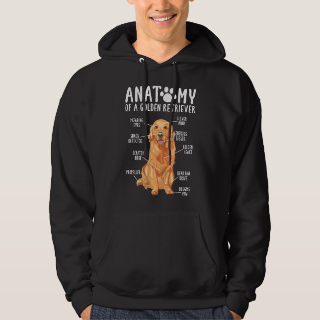 Veste À Capuche Anatomie d'un Golden Retriever Papa maman (Devant)
